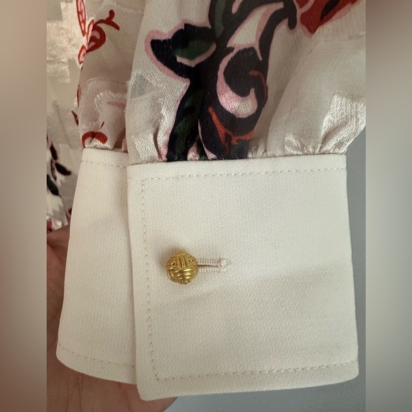 TORY BURCH SILK BURNOUT SHIFT DRESS IN IVORY MOUNTAIN
PAISLEY SZ 00 - Picture 10 of 14